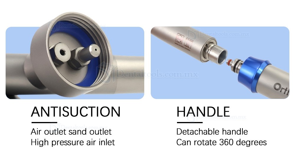 Microarenador intraoral de &oacute;xido de aluminio compatible con acople KaVo